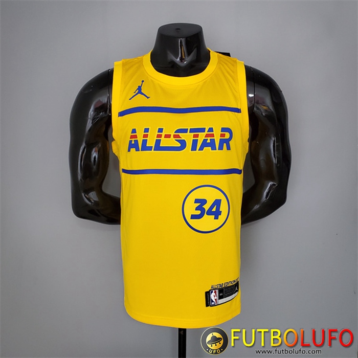 Camisetas All-Star (Antetokounmpo #34) 2021 Amarillo
