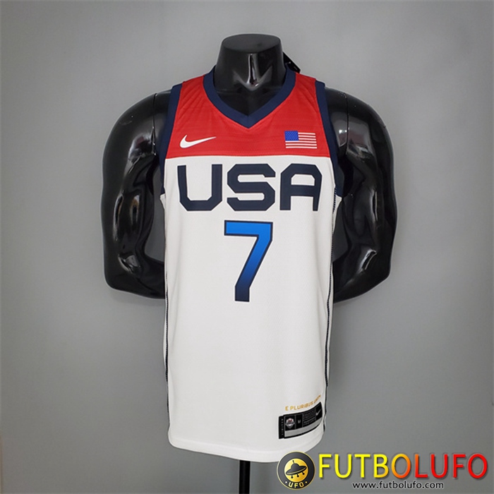 Camisetas Jeux Olympiques (Durant #7) USA Team 2021 Blanco