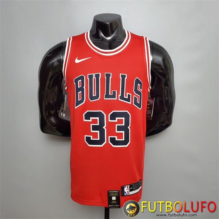 Camisetas Chicago Bulls (Pippen #33) Rojo