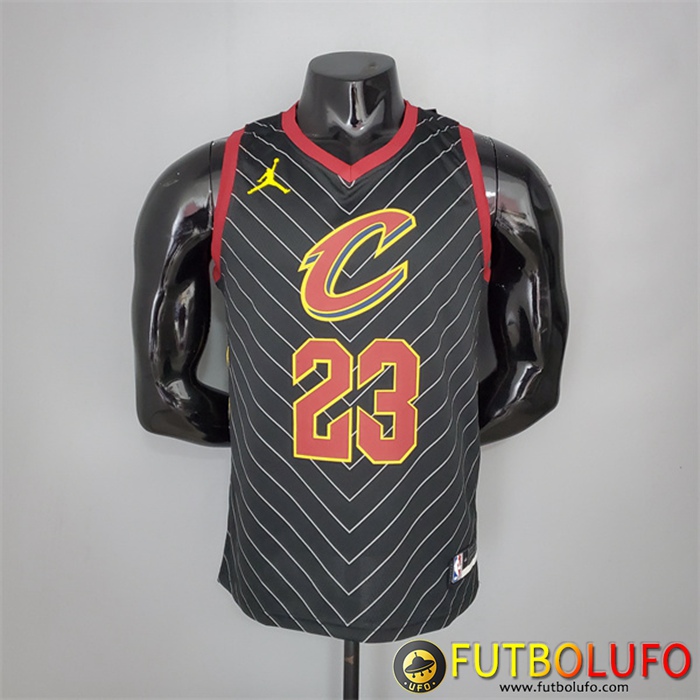 Camisetas Cleveland Cavaliers (James #23) 2021 Negro Jordan Theme Limited Edition
