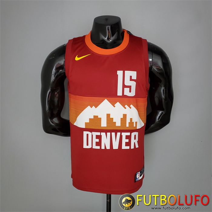 Camisetas Denver Nuggets (Jokic #15) 2021 Rojo City Edition