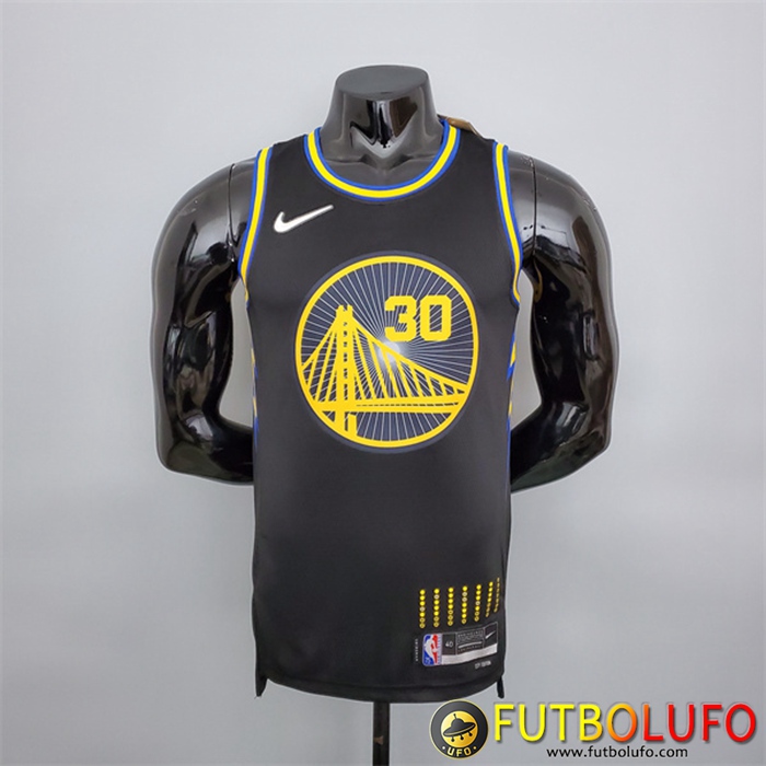 Camisetas Golden State Warriors (Curry #30) Negro 75th Anniversary City Edition