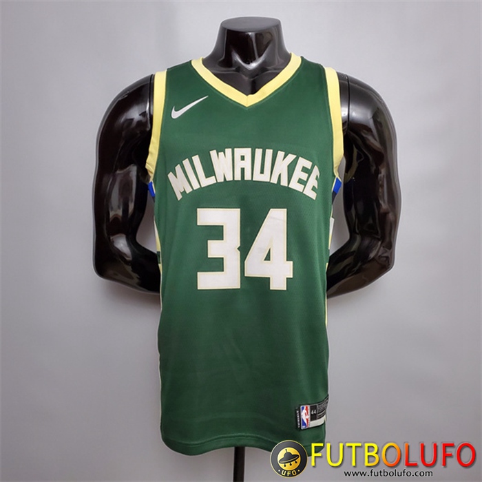 Camisetas Milwaukee Bucks (Antetokounmpo #34) Fruits Verde