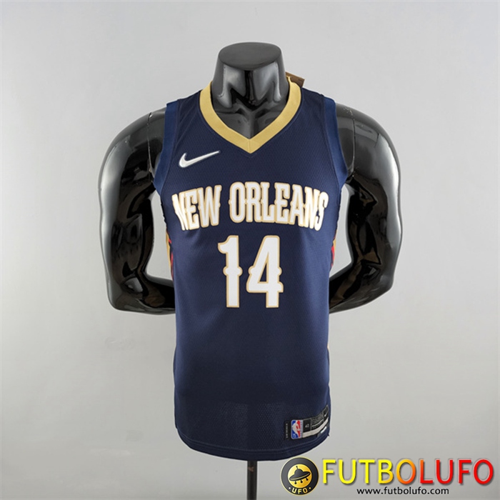 Camisetas New Orleans Pelicans (Ingram #14) Azul marino 75th Anniversary