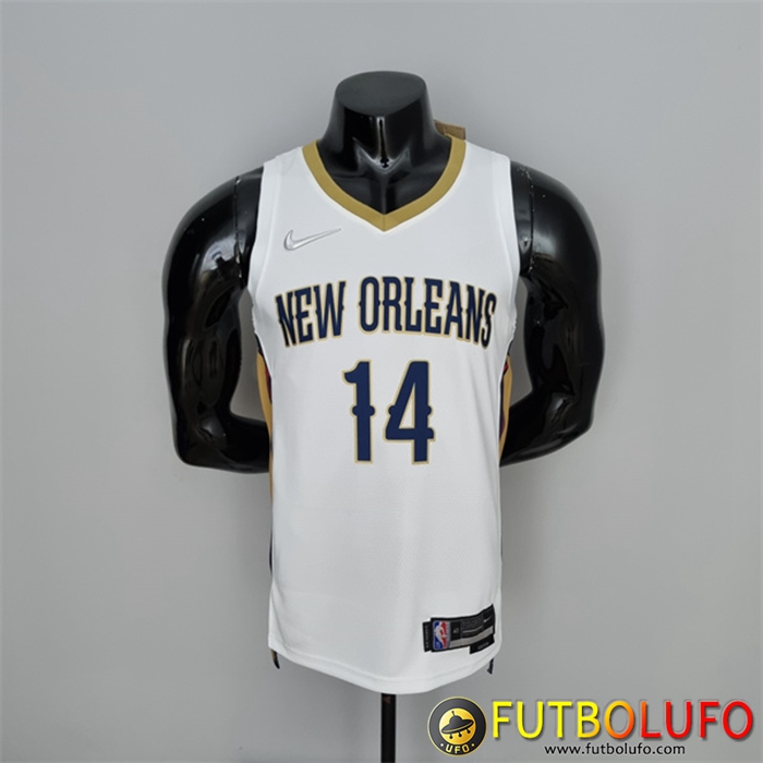 Camisetas New Orleans Pelicans (Ingram #14) Blanco 75th Anniversary