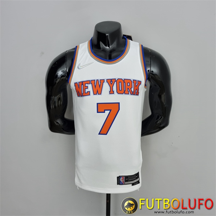 Camisetas New York Knicks (Anthony #7) Blanco 75th Anniversary
