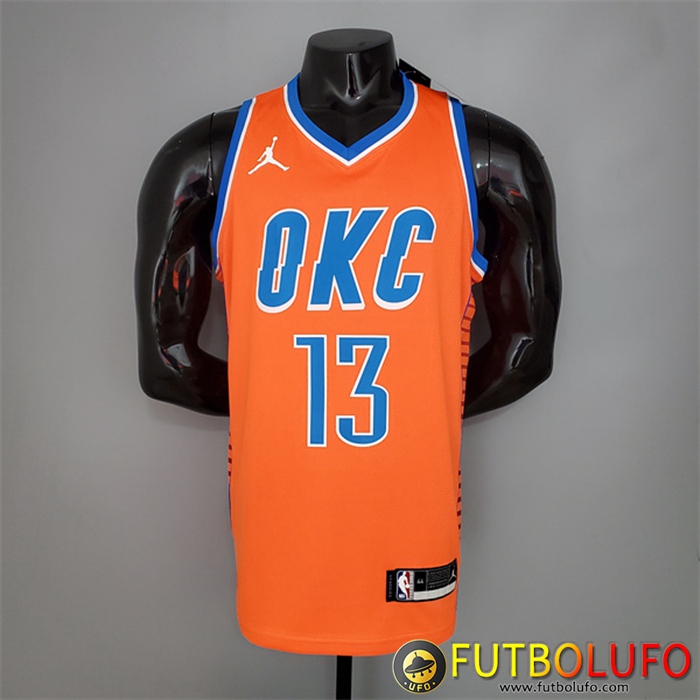 Camisetas Oklahoma City Thunder (George #13) Naranja Jordan