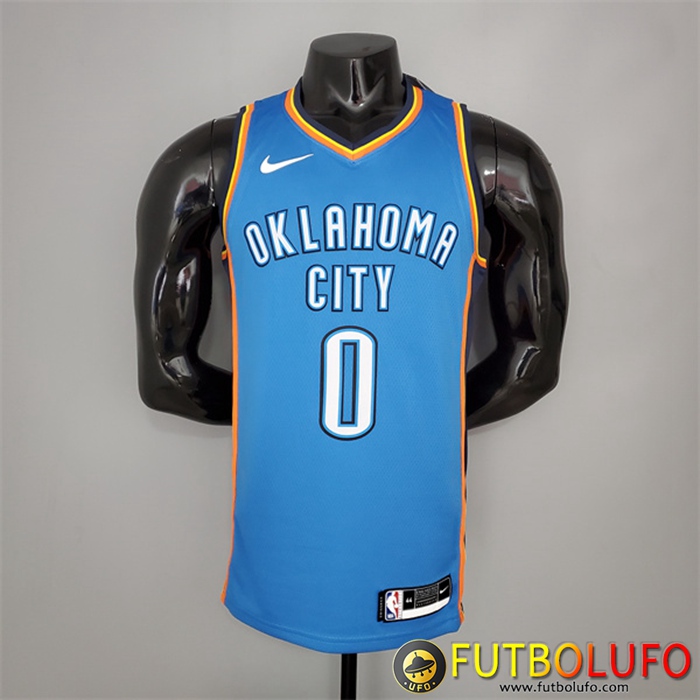 Camisetas Oklahoma City Thunder (Westbrook #0) Azul