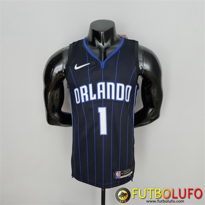Camisetas Orlando Magic (McGrady #1) Negro 75th Anniversary