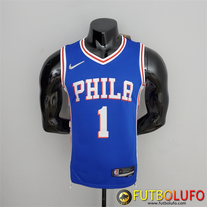 Camisetas Philadelphia 76ers (Harden #1) Azul 75th Anniversary