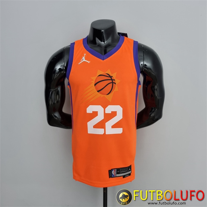 Camisetas Phoenix Suns (Ayton #22) Naranja 75th Anniversary Jordan Theme