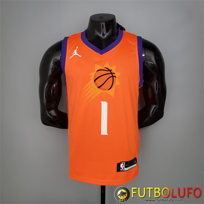 Camisetas Phoenix Suns (Booker #1) 2021 Naranja Jordan Theme