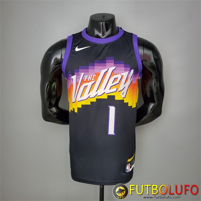 Nueva Camisetas Phoenix Suns (Booker #1) Negro City Edition