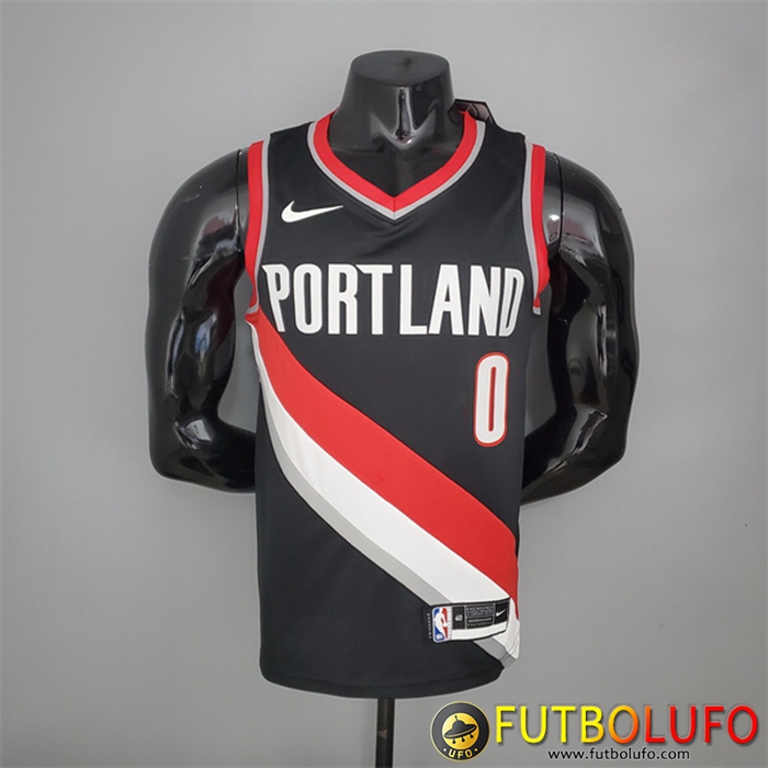 Camisetas Portland Trail Blazers (Lillard #0) 2021 Primera Negro