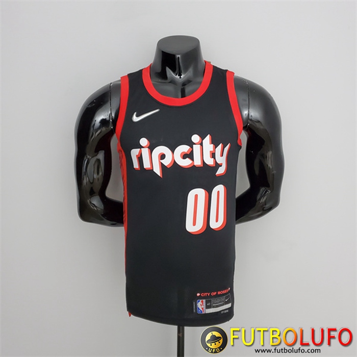 Camisetas Portland Trail Blazers (Anthony #00) 2022 Season Negro Urban Edition