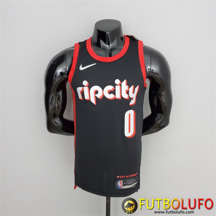 Camisetas Portland Trail Blazers (Lillard #0) 2022 Season Negro Urban Edition