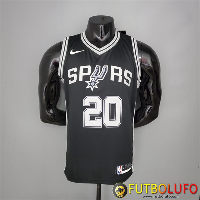 Camisetas San Antonio Spurs (Ginobili #20) Negro