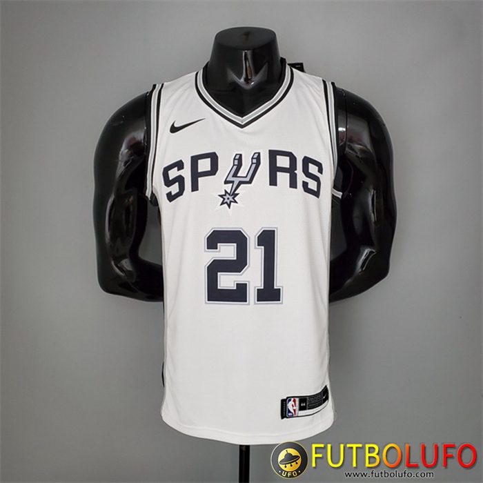 Camisetas San Antonio Spurs (Duncan #21) Blanco
