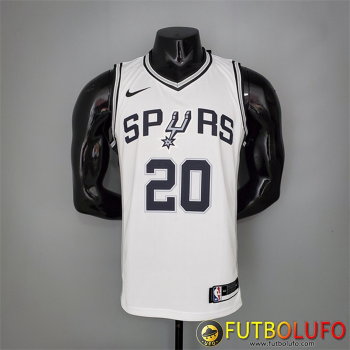 Camisetas San Antonio Spurs (Ginobili #20) Blanco