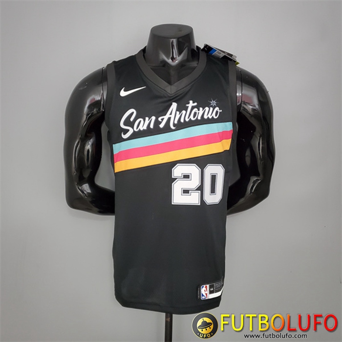 Nueva Camisetas San Antonio Spurs (Ginobili #20) Negro City Edition