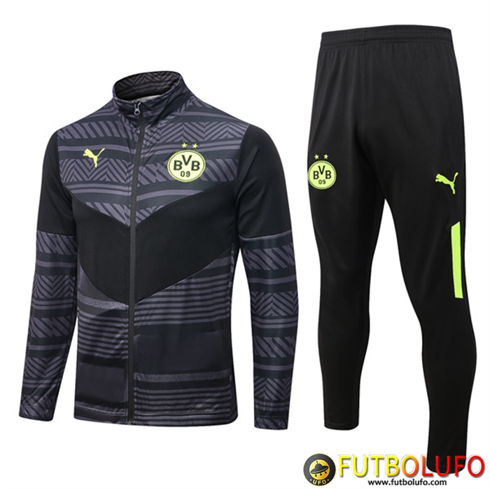 Chandal Equipos De Futbol - Chaqueta Dortmund Negro/Gris 2022/2023