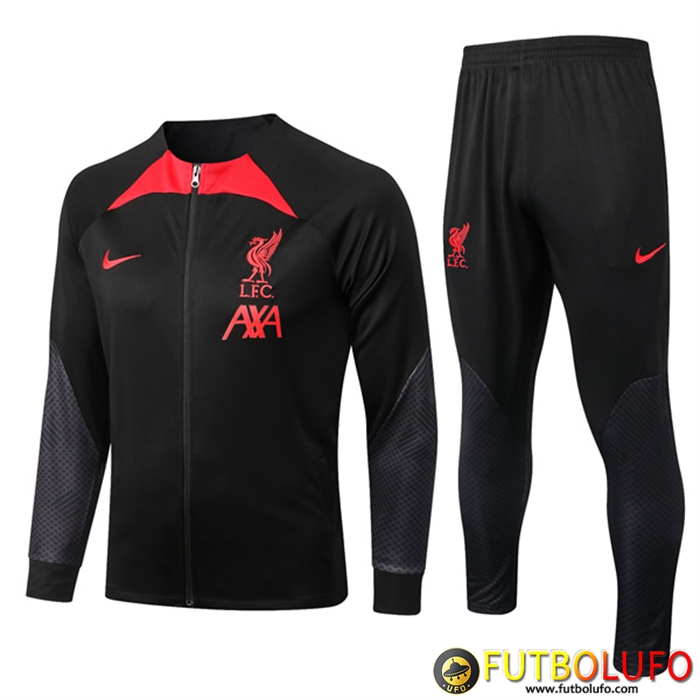Chandal Equipos De Futbol - Chaqueta FC Liverpool Negro/Rojo 2022/2023