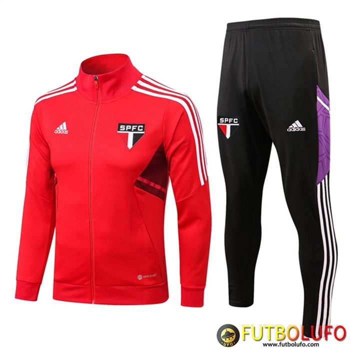 Chandal Equipos De Futbol - Chaqueta Sao Paulo FC Rojo 2022/2023
