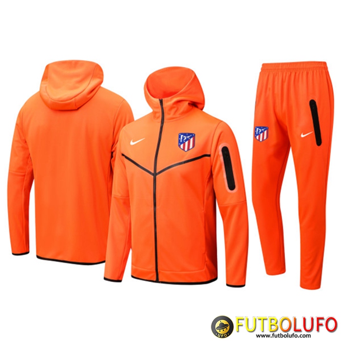Chaqueta Con Capucha Chandal Atletico Madrid Naranja 2022/2023