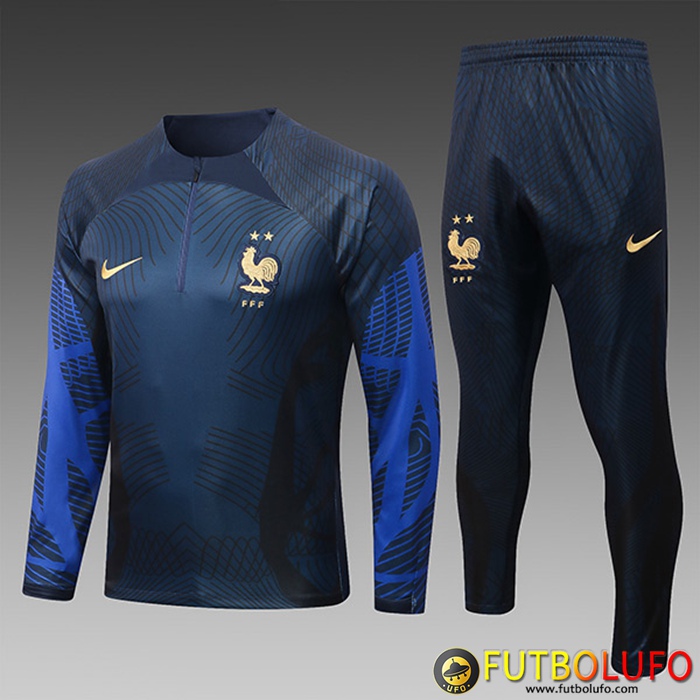Chandal Equipos De Futbol Francia Ninos Pattern Azul marino 2022/2023