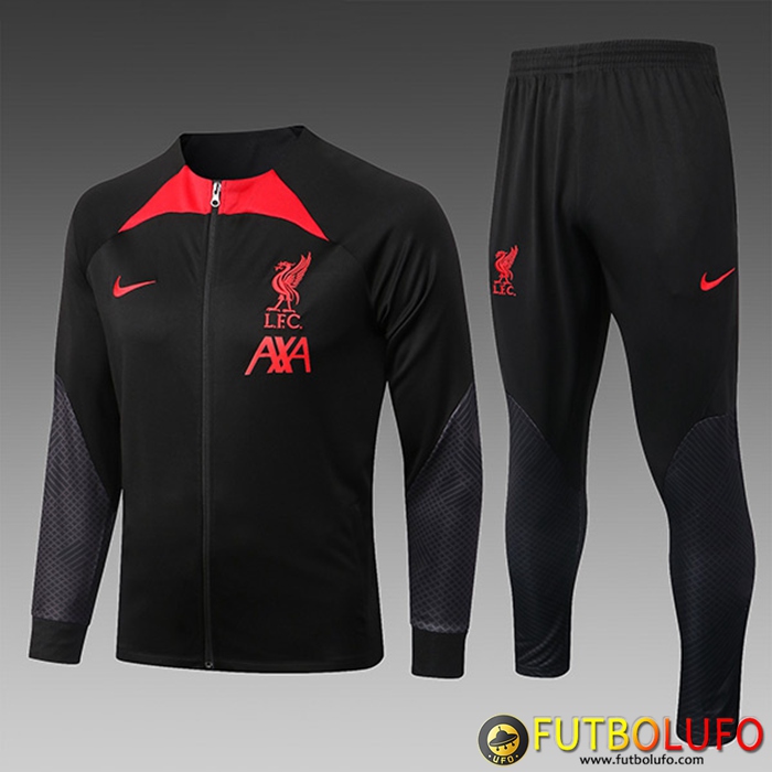 Chandal Equipos De Futbol - Chaqueta FC Liverpool Ninos Negro 2022/2023