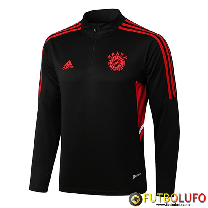 Sudadera De Entrenamiento Bayern Munich Negro/Rojo 2022/2023