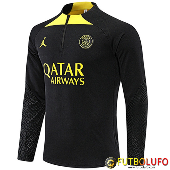 Sudadera De Entrenamiento Jordan PSG Negro/Amarillo 2022/2023