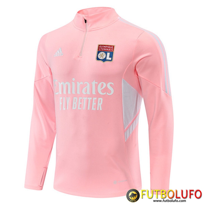 Sudadera De Entrenamiento Lyon Rosa 2022/2023