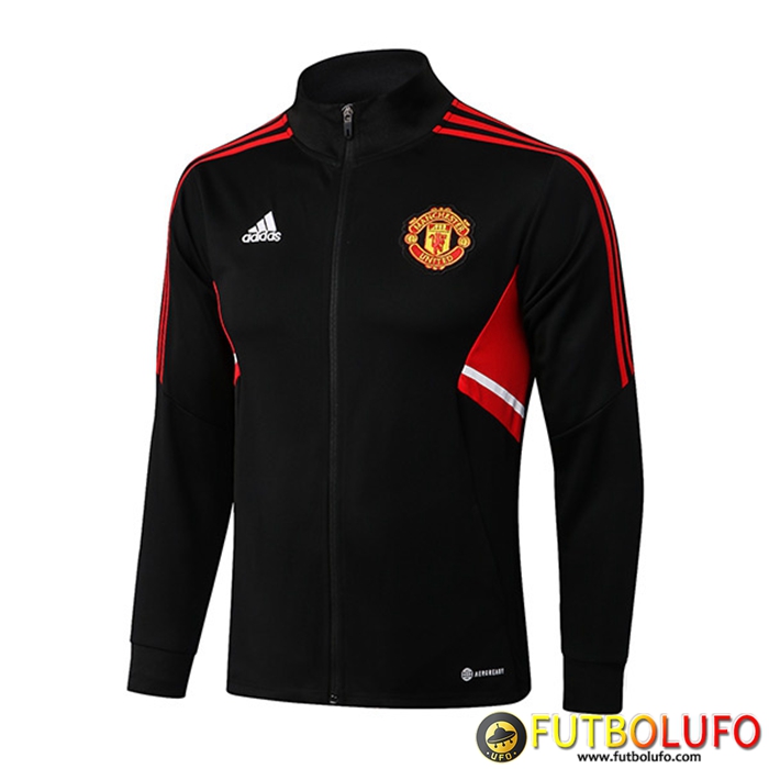Chaquetas Futbol Manchester United Negro/Rojo 2022/2023