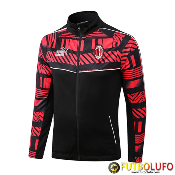 Chaquetas Futbol AC Milan Negro/Rojo 2022/2023