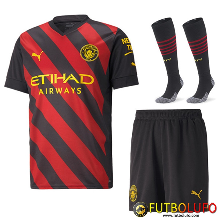 Camisetas De Futbol Manchester City Segunda (Cortos + Calcetines) 2022/2023