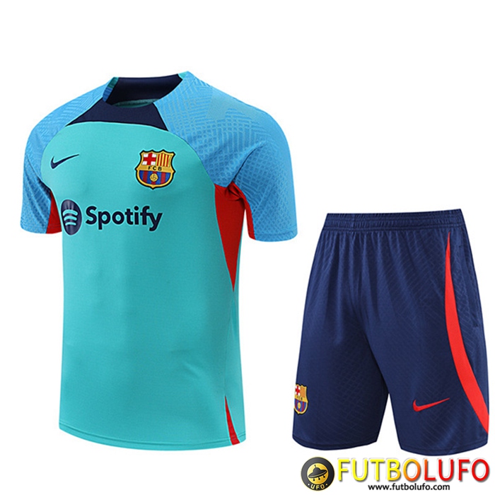 Camiseta Entrenamiento + Cortos FC Barcelona Azul 2022/2023