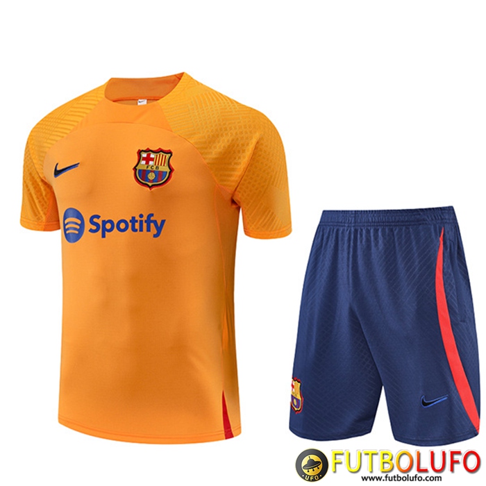 Camiseta Entrenamiento + Cortos FC Barcelona Amarillo 2022/2023