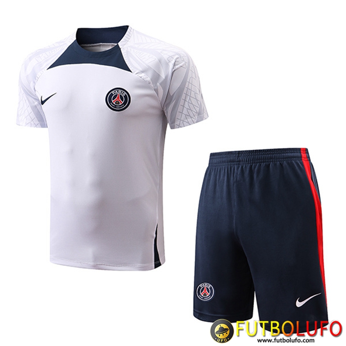 Camiseta Entrenamiento + Cortos PSG Negro/Blanco 2022/2023
