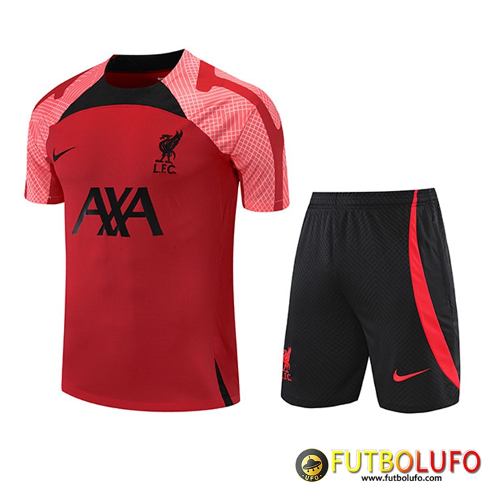 Camiseta Entrenamiento + Cortos FC Liverpool Rojo/Negro 2022/2023
