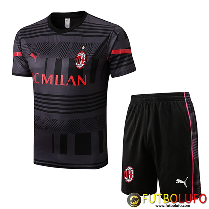 Camiseta Entrenamiento + Cortos AC Milan Gris 2022/2023