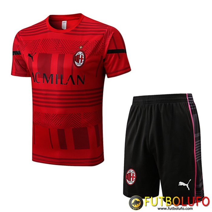 Camiseta Entrenamiento + Cortos AC Milan Rojo 2022/2023