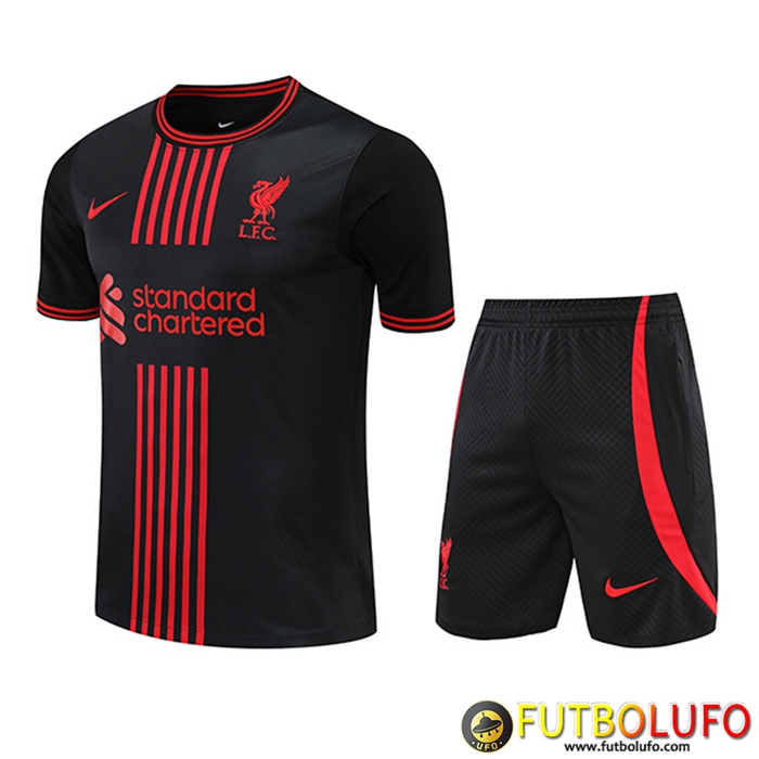 Camiseta Entrenamiento + Cortos FC Liverpool Rojo/Negro 2022/2023