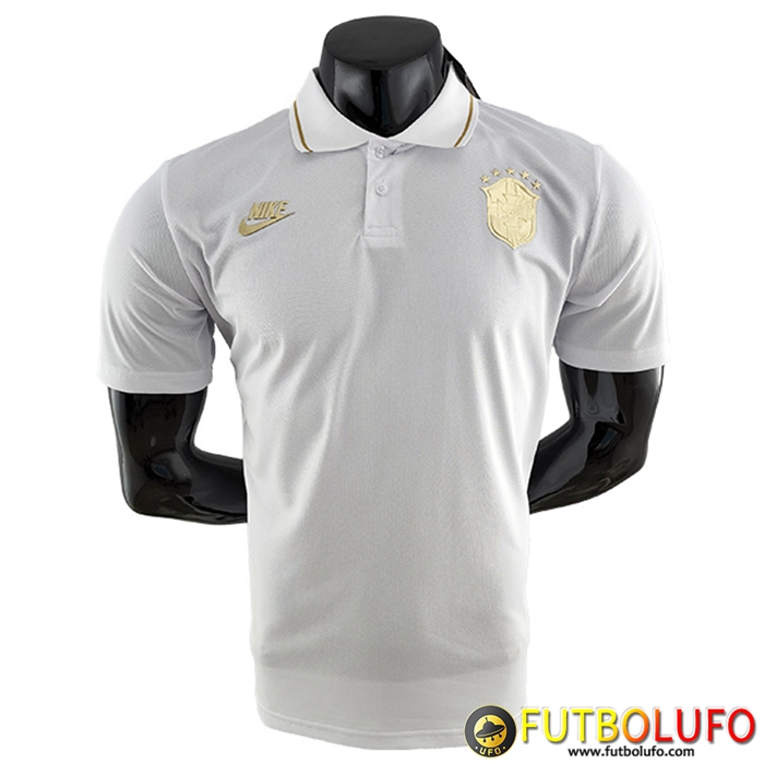 Camiseta Polo Brasil Blanco 2022/2023