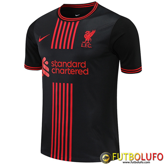 Camiseta Entrenamiento FC Liverpool Negro/Rojo 2022/2023