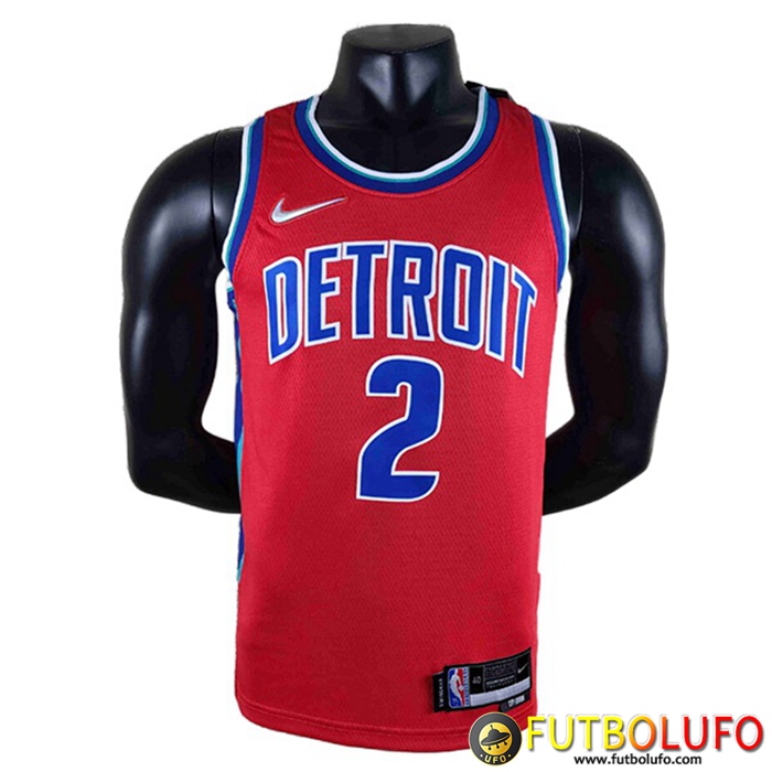 Camisetas Detroit Pistons (CUNNINGHAM #2) Rojo