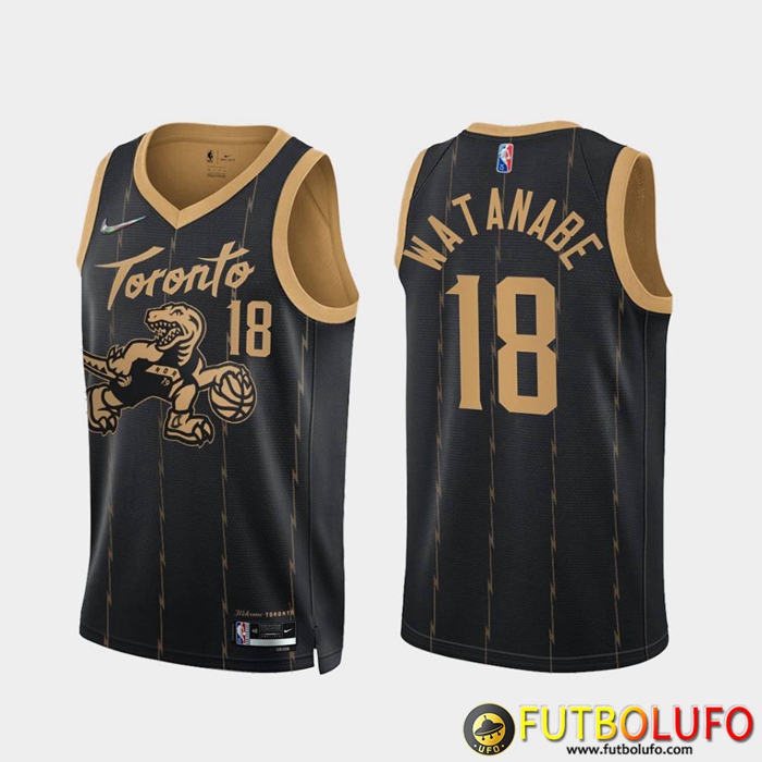 Camisetas Toronto Raptors (WATANABE #18) Negro
