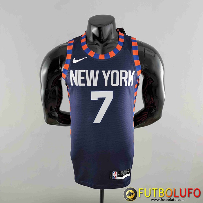 Camisetas New York Knicks (ANTHONY #7) Azul Oscuro Striped