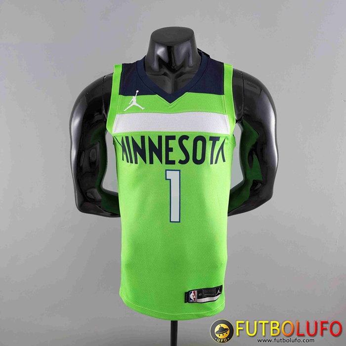 Camisetas Minnesota Timberwolves (EDWARDS #1) Verde Air Jordan
