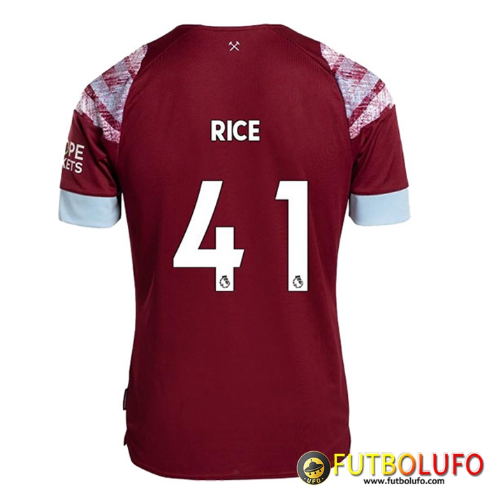 Camisetas De Futbol West Ham (RICE #41) 2022/23 Primera